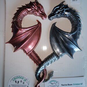DRAGON HEART Resin Figurine Copper Silver Mythical Fantasy HANDMADE New
